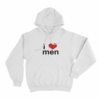 I Love Men Unisex Hoodie White