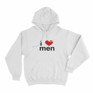 I Love Men Unisex Hoodie White