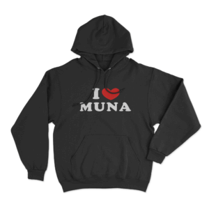 I Love Muna Unisex Hoodie Black