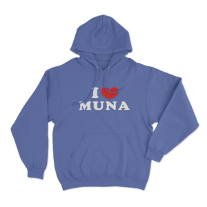 I Love Muna Unisex Hoodie Blue