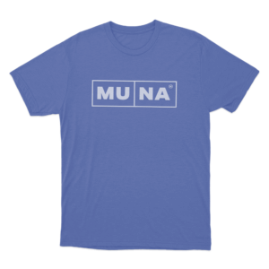 Muna Logo Unisex T Shirt Blue
